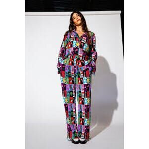 Dressed in Lala Be Yourself Patchwork Plisse Set Size Small